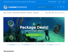 Tablet Screenshot of lucasdivestore.com